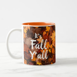 Tasse 2 Couleurs Feuille d'automne "c'est automne vous "