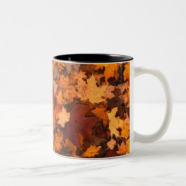 Tasse 2 Couleurs Feuille de chute (Droit)