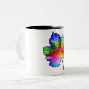 Tasse 2 Couleurs Feuille d'érable colorée