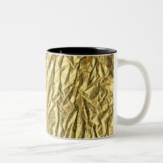 Tasse 2 Couleurs Feuille d'or brillante (Droit)