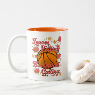 Tasse 2 Couleurs Feuille Falling Basket Calling Retro Fall