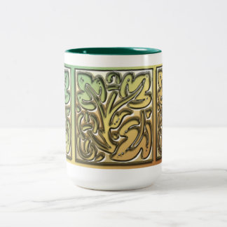 Tasse 2 Couleurs Feuille ornemental