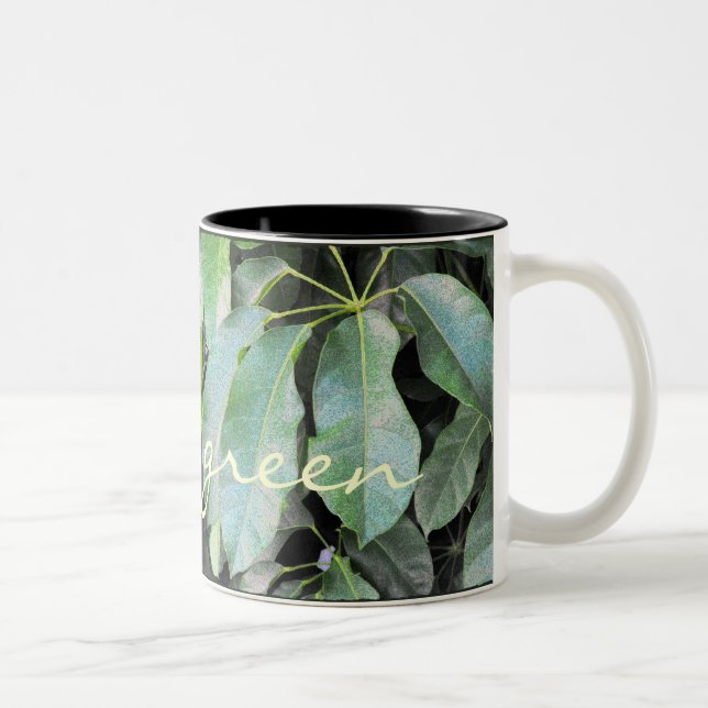 Tasse 2 Couleurs Feuilles de jardin (Droit)