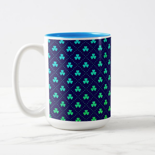 Tasse 2 Couleurs Feuilles de trèfle motif de la Saint-Patrick-53223 (Gauche)