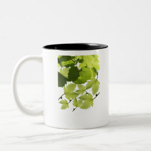 Tasse 2 Couleurs Feuilles de vigne de raisin vert