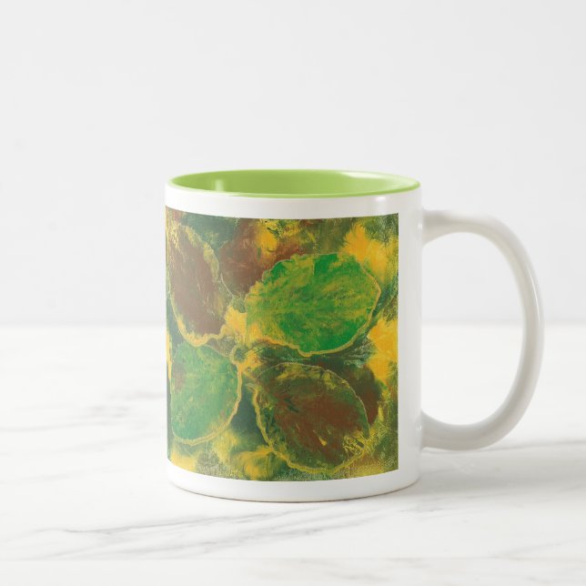Tasse 2 Couleurs Feuilles des bouleaux d'automne (Droit)
