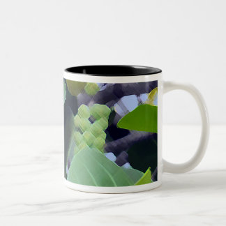 Tasse 2 Couleurs Feuilles sculpturales abstraites 