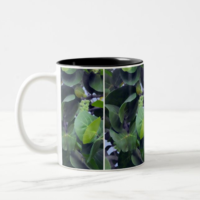 Tasse 2 Couleurs Feuilles sculpturaux (Gauche)