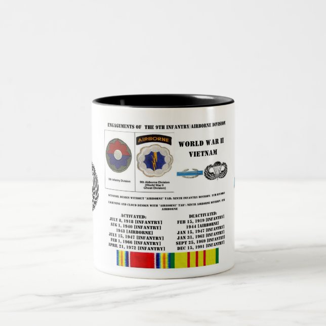 Tasse 2 Couleurs Fiançailles de la 9èmes infanterie/Division (Centre)