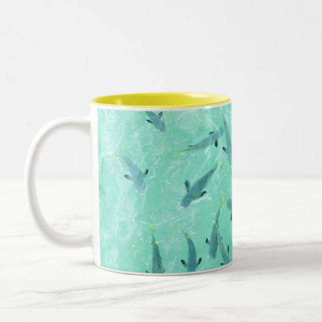 Tasse 2 Couleurs Fidji poissons nageant dans une eau bleu clair (Gauche)