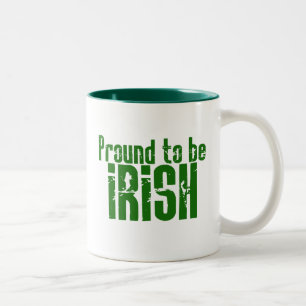 Tasse 2 Couleurs Fier d'être irlandais