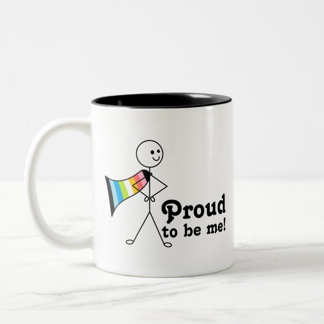 Tasse 2 Couleurs Fier d'être moi Queer Pride super héros (Gauche)