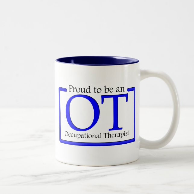 Tasse 2 Couleurs Fier d'être un OT (Droit)