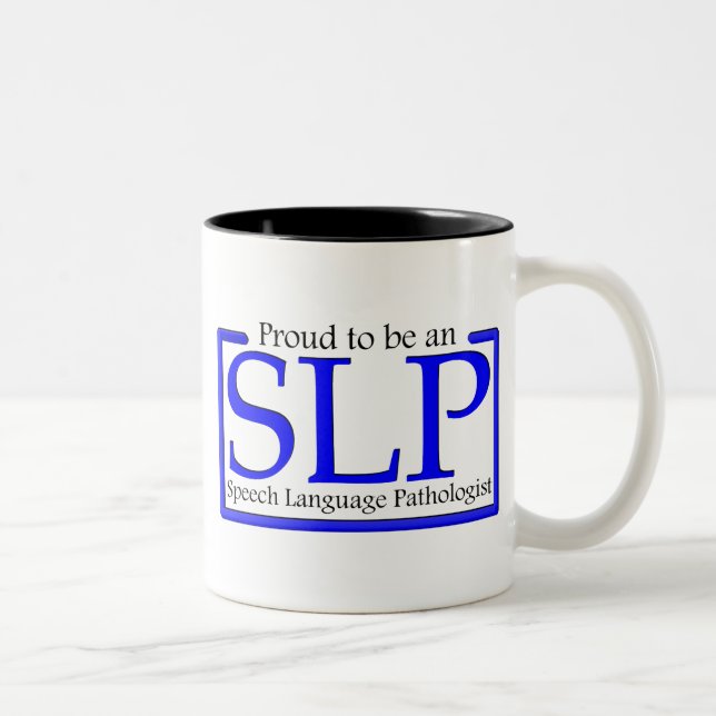 Tasse 2 Couleurs Fier d'être un SLP (Droit)