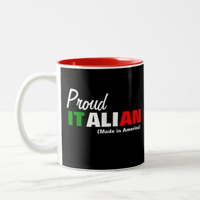 Tasse 2 Couleurs Fier Italien (Gauche)