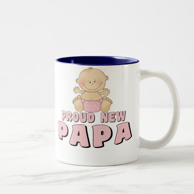 Tasse 2 Couleurs FIER NOUVEAU Papa garçon (Droit)