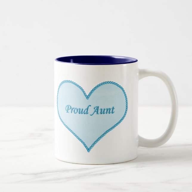 Tasse 2 Couleurs Fier Tante Mug, Bleu (Droit)