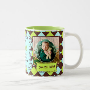 Tasse 2 Couleurs Fier Tante Vert et Brown Arglye Photos bébé