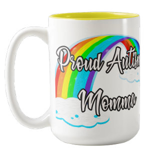 Tasse 2 Couleurs Fière autisme maman