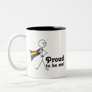 Tasse 2 Couleurs Fière d'être moi LGBTQ+ Rainbow Quasar Progress Pr