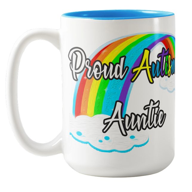 Tasse 2 Couleurs Fière fille de l'autisme (Proud Autism Auntie Two-Tone Coffee Mug)