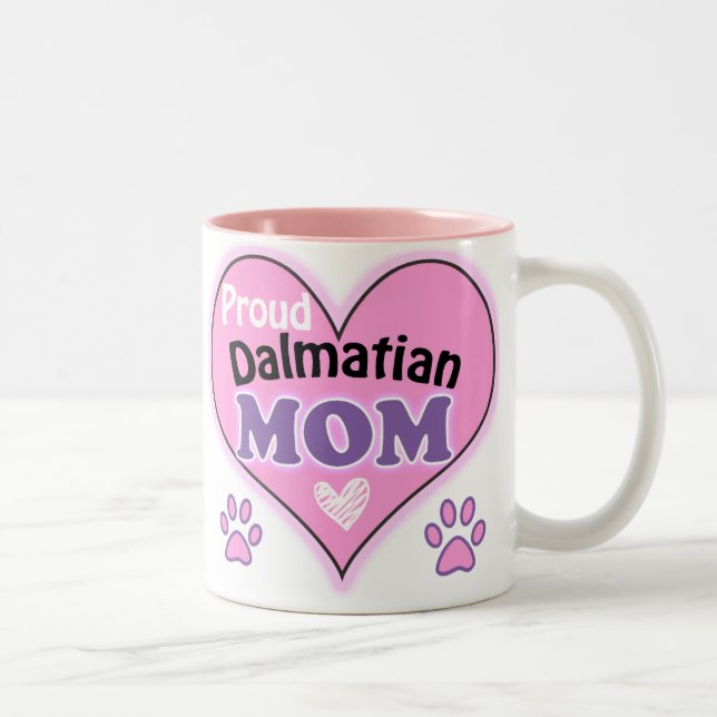 Tasse 2 Couleurs Fière maman dalmate (Droit)