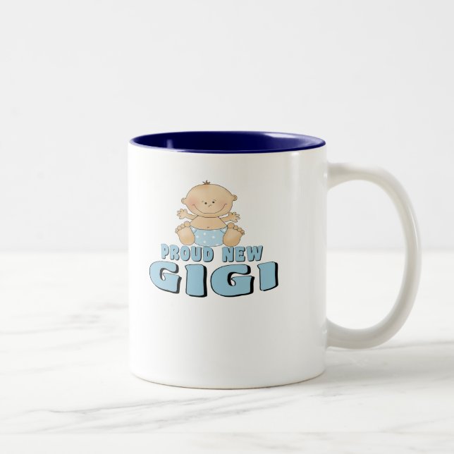 Tasse 2 Couleurs Fière nouvelle GIGI Bébé Garçon (Droit)