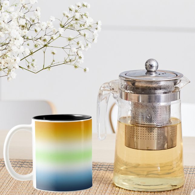 Tasse 2 Couleurs Fierté Agender AroAce à dégradé (Créateur téléchargé)
