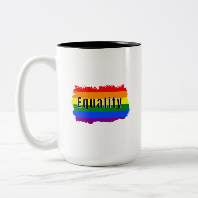 Tasse 2 Couleurs Fierté Arc-en-ciel Égalité (Gauche)
