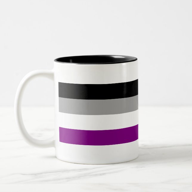 Tasse 2 Couleurs Fierté asexuelle (Gauche)