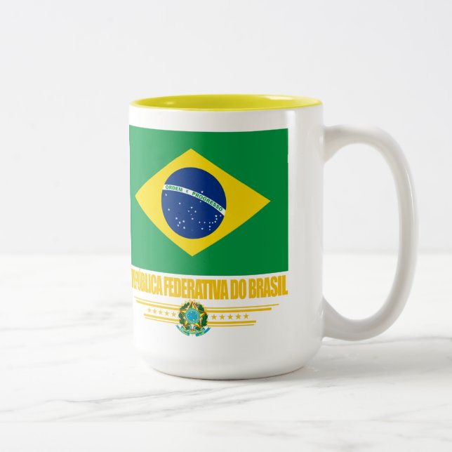 Tasse 2 Couleurs Fierté brésilienne (Droit)