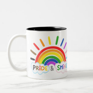 Tasse 2 Couleurs Fierté et brillance LGBTQ+ Rainbow Sunrise Happy
