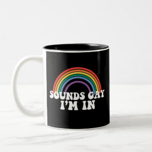 Tasse 2 Couleurs Fierté gay LGBT Sons gay Je suis en arc-en-ciel ga