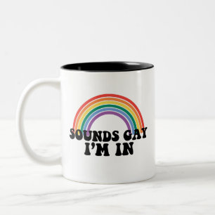 Tasse 2 Couleurs Fierté LGBT Sons Gay Je Suis Dans Gay Arc-en-ciel