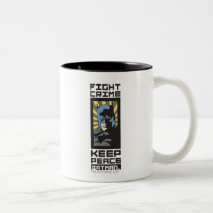 Tasse 2 Couleurs Fight Crime - Keep Peace - Batman