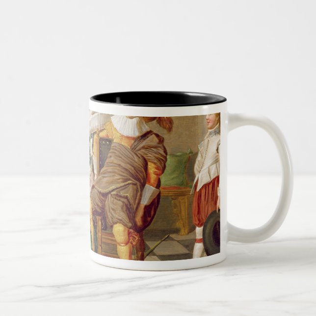 Tasse 2 Couleurs Figures élégantes se régalant à un Tableau (Droit)