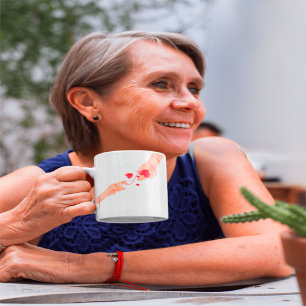 Tasse 2 Couleurs "Fil rouge romantique du destin Mains & Cœurs – Ét