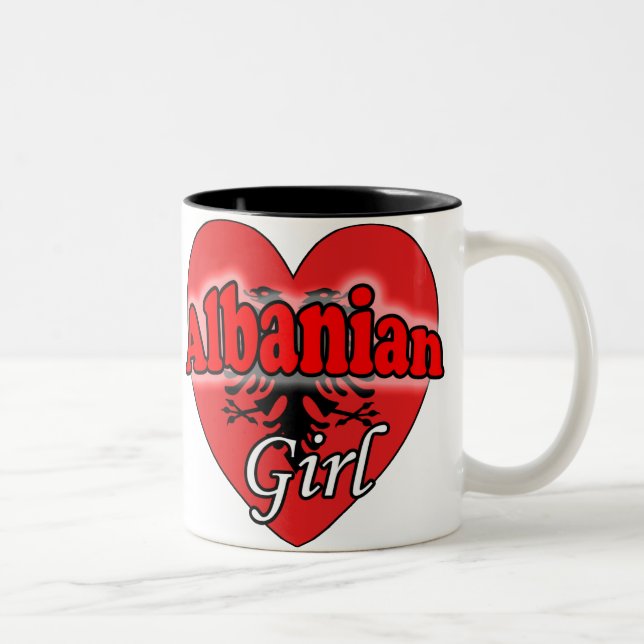 Tasse 2 Couleurs Fille albanaise (Droit)