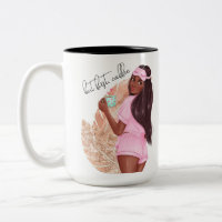 Fille Café Faux Paillettes Cheveux Marron Rose