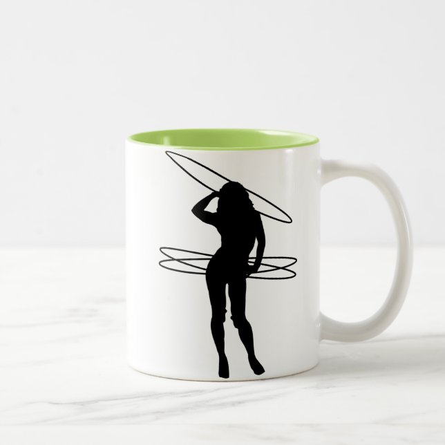 Tasse 2 Couleurs Fille de cercle de danse polynésienne ; Cool (Droit)