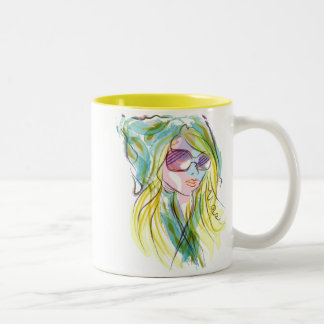 Tasse 2 Couleurs Fille de mode