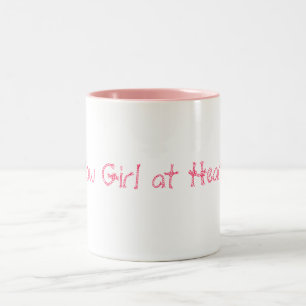 Tasse 2 Couleurs Fille de vache au coeur