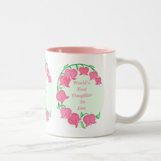 Tasse 2 Couleurs Fille des Tulipes roses en droit