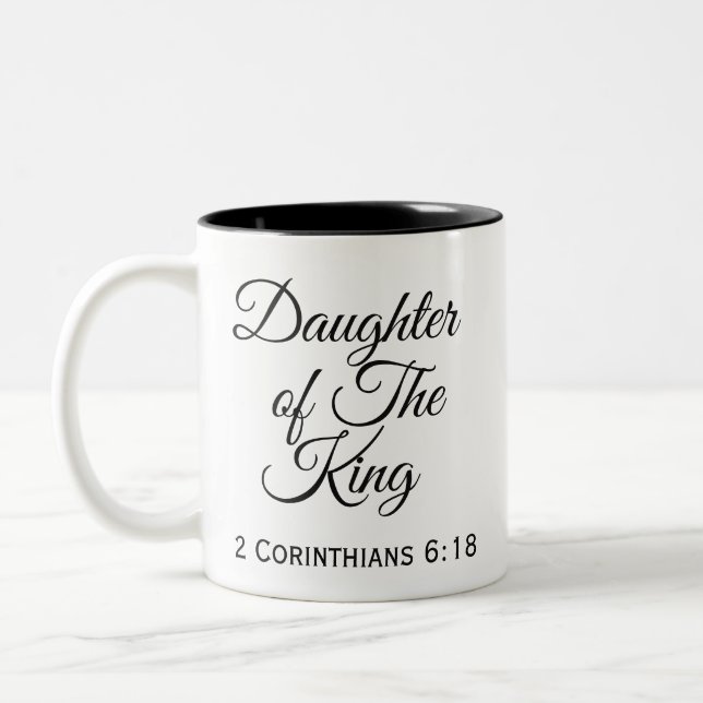 Tasse 2 Couleurs Fille du Roi Christian Inspirational (Gauche)