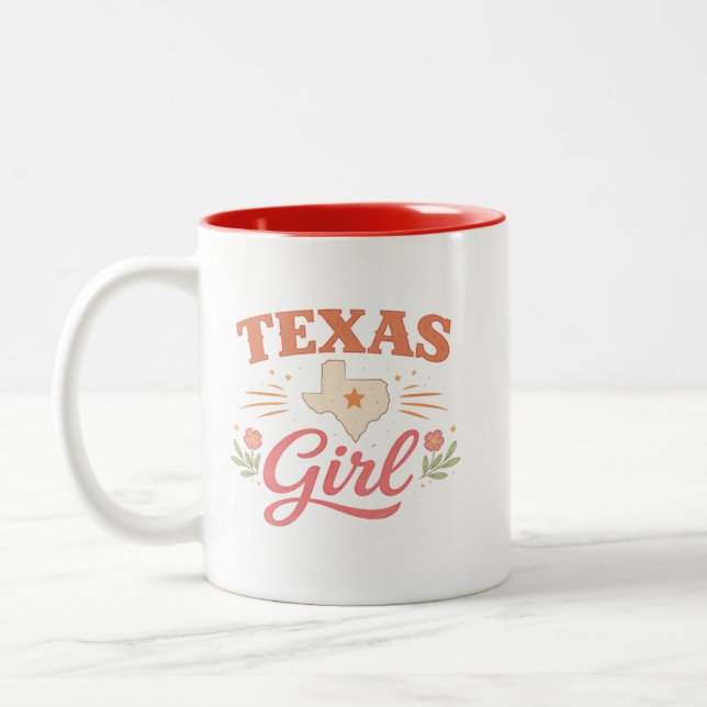 Tasse 2 Couleurs Fille du Texas  (Gauche)
