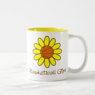 Tasse 2 Couleurs Fille jaune de basket-ball