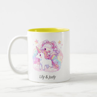 Tasse 2 Couleurs fille magique équitation licorne | Anime japonaise