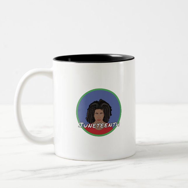 Tasse 2 Couleurs Fille noire JunetDix (Gauche)