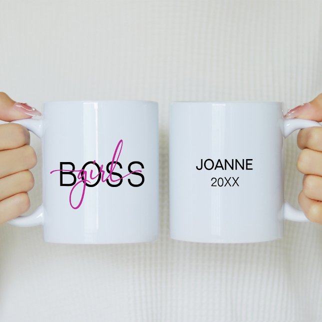 Tasse 2 Couleurs Fille Patron Rose Chaud  (Créateur téléchargé)
