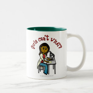 Tasse 2 Couleurs Fille scientifique noire